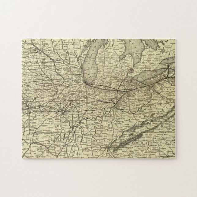 Puzzle Chemin de fer New York, Pennsylvanie et Ohio (Horizontal)