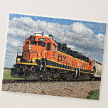 Puzzle Chemin de fer Orange Diesel Locomotive<br><div class="desc">Orange Black Diesel Loco Train Puzzle - voir ma boutique pour plus de cadeaux de train</div>