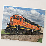 Puzzle Chemin de fer Orange Diesel Locomotive<br><div class="desc">Orange Black Diesel Loco Train Puzzle - voir ma boutique pour plus de cadeaux de train</div>
