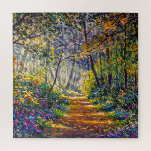 Puzzle Chemin de l'impressionnisme : Aquarelle de la forê