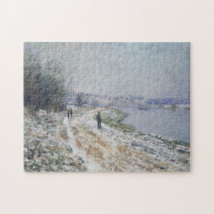 Puzzle Chemin de remorquage Argenteuil Winter Monet Fine