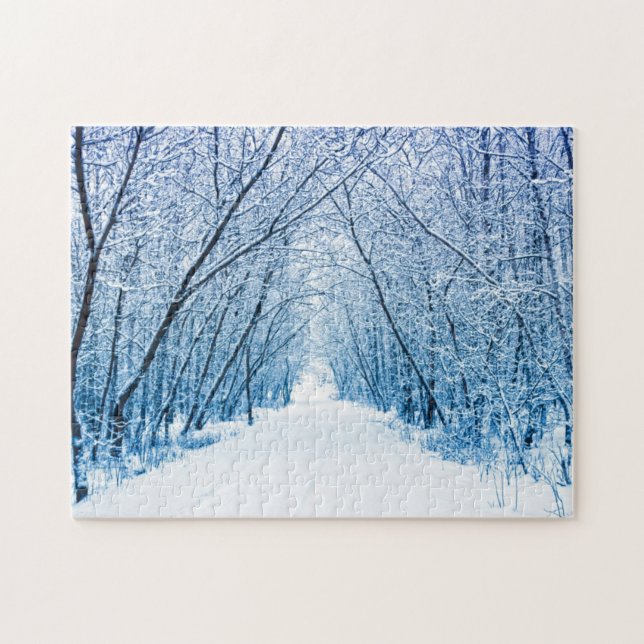 Puzzle Chemin forestier d'hiver (Horizontal)