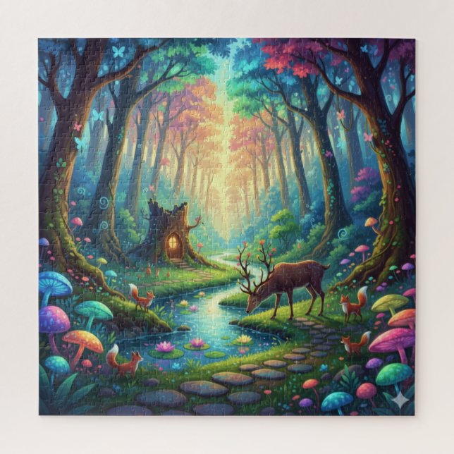 Puzzle Chemin Mystique - Où les Cerfs Rêvent (Vertical)