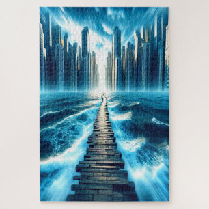 Puzzle Chemin vers la ville