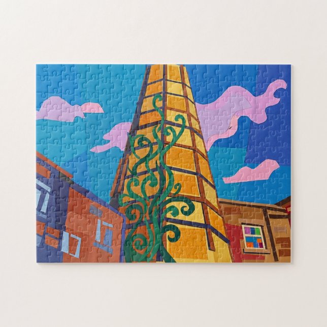 Puzzle Cheminée de l'usine Carlton de Sowerby Bridge Art (Horizontal)
