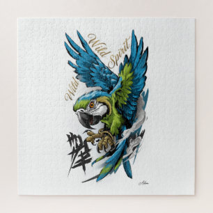 Puzzle Chemise à manches longues Macaw Wild Spirit