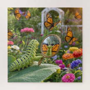 Puzzle Chenille rêvant d'être un papillon