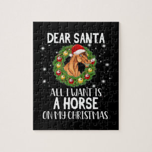 Puzzle Cher Père Noël, Tout Ce Que Je Veux, C'Est Un Chev