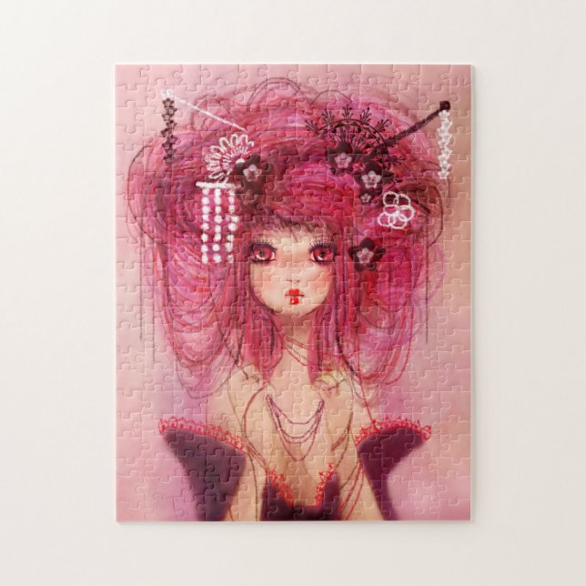 Puzzle Cherry geisha (Vertical)