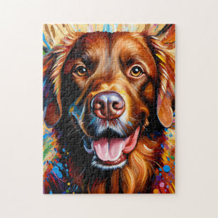 Puzzle Chesapeake Bay Retriever Portrait de chien Acryliq