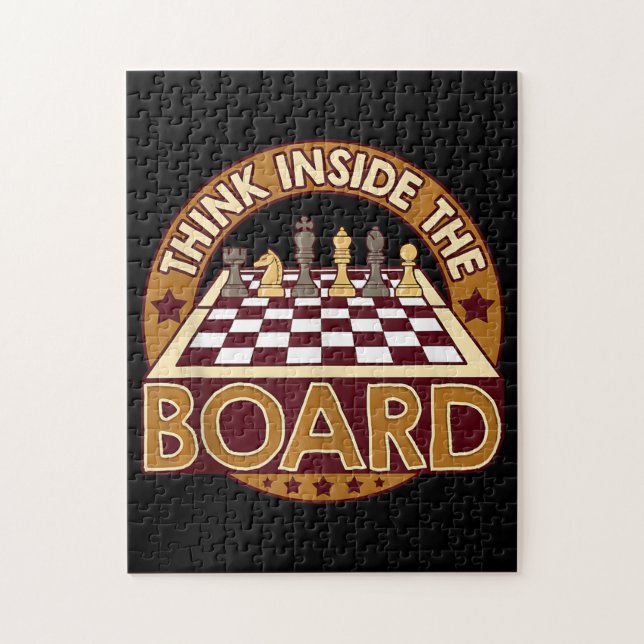 Puzzle ChessBoard Citation Joueur d'échecs Penser Jeu Boa (Vertical)