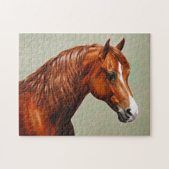 Puzzle Chestnut Morgan Horse (Horizontal)