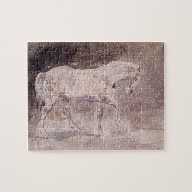 Puzzle Cheval blanc (par Eugene Delacroix) (Horizontal)
