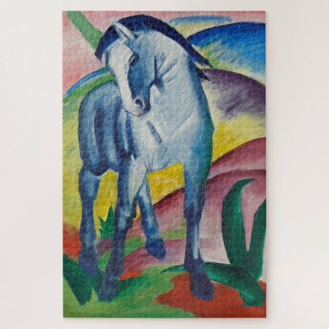 Puzzle Cheval bleu (animal mignon) (par Marc Franz) (Vertical)