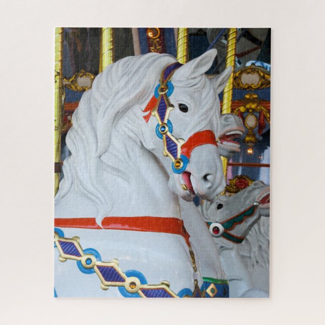 Puzzle Cheval Carrousel Blanc (Vertical)