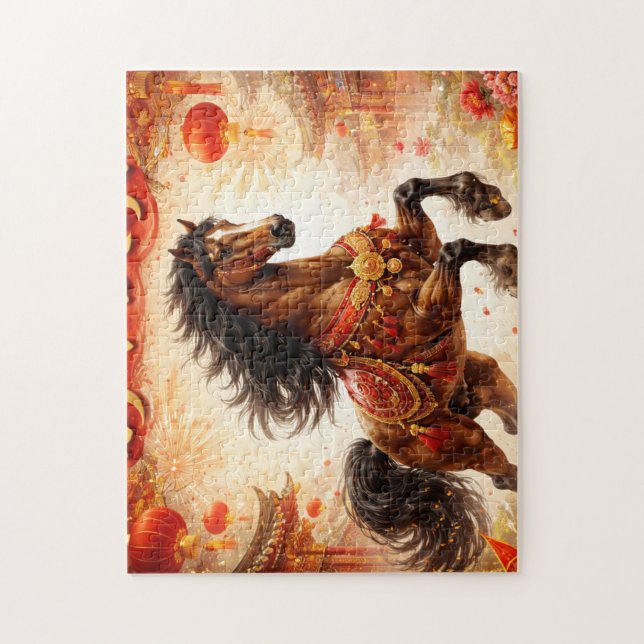 Puzzle Cheval chinois, amateurs de chevaux (Vertical)