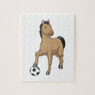 Puzzle Cheval comme joueur de football avec Soccer