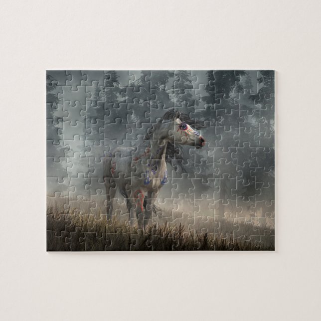 Puzzle Cheval de guerre Dappy Grey (Horizontal)