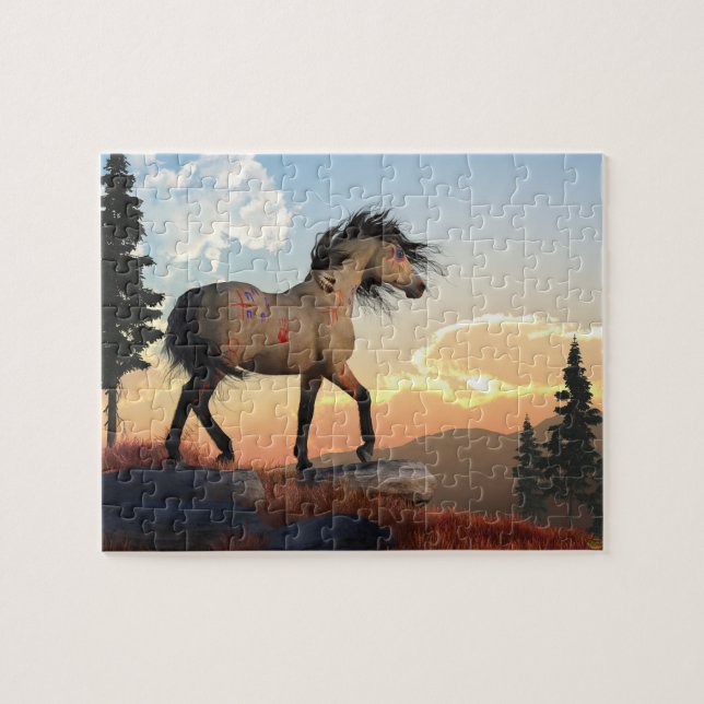 Puzzle Cheval de guerre et aube pacifique (Horizontal)