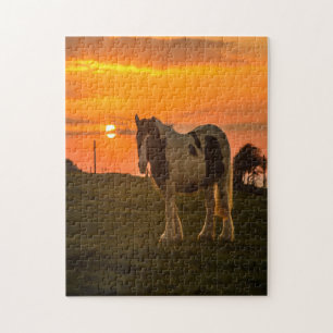Puzzle Cheval du coucher du soleil