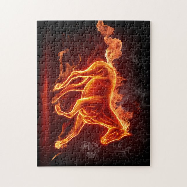Puzzle Cheval en feu (Vertical)