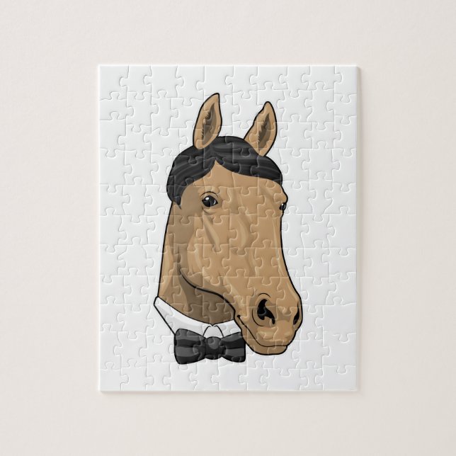 Puzzle Cheval en Gentleman avec cravate de Bow (Vertical)