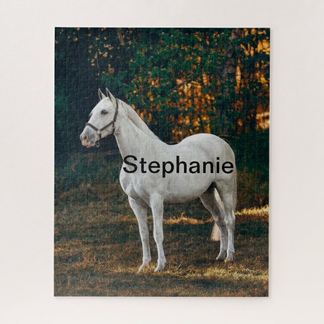 Puzzle Cheval en Paddock et fermier cheval amoureux, amou (Vertical)