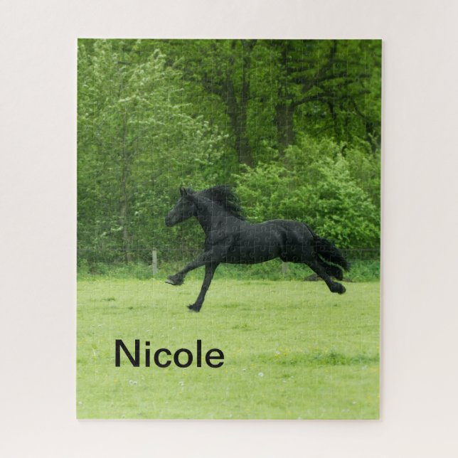 Puzzle Cheval en Paddock et fermier cheval amoureux, amou (Vertical)