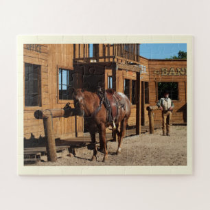 Puzzle Cheval et cowboy
