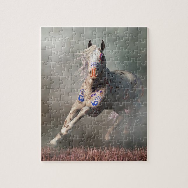 Puzzle Cheval guerrier Appaloosa (Vertical)