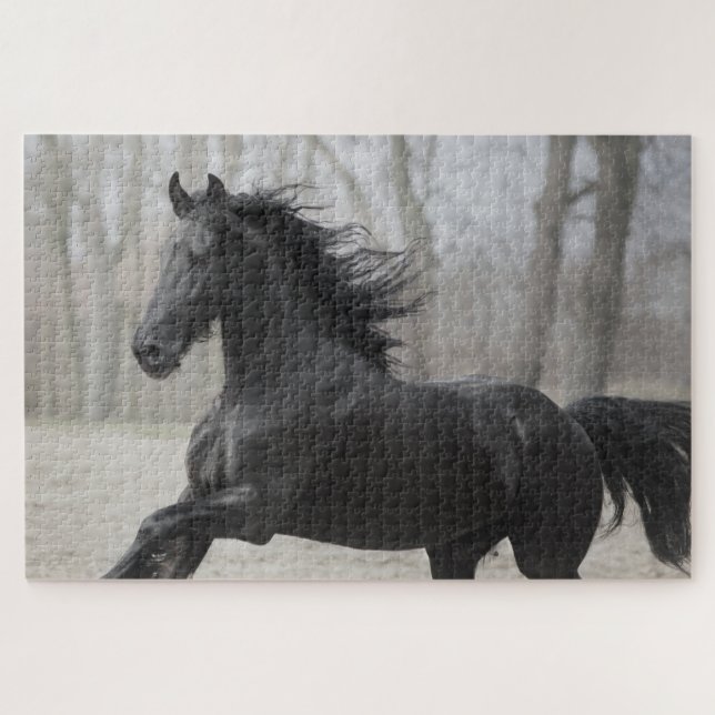 Puzzle Cheval noir Stallion (Horizontal)