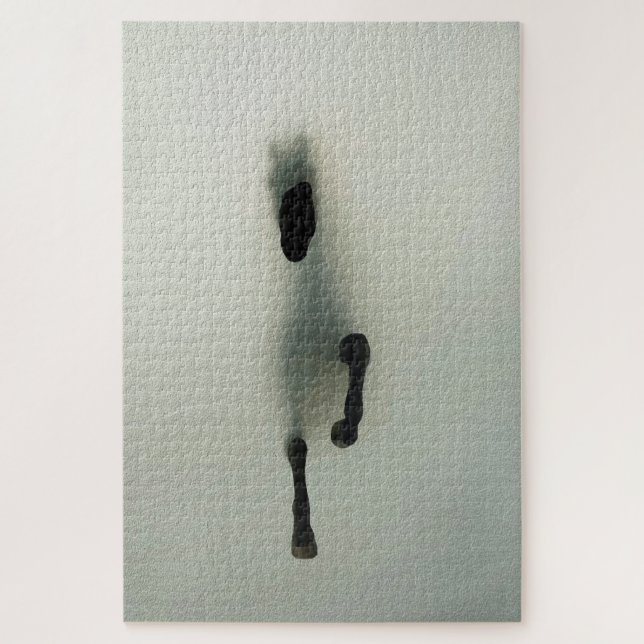 Puzzle Cheval Perçant le Brouillard - Art Abstrait (Vertical)