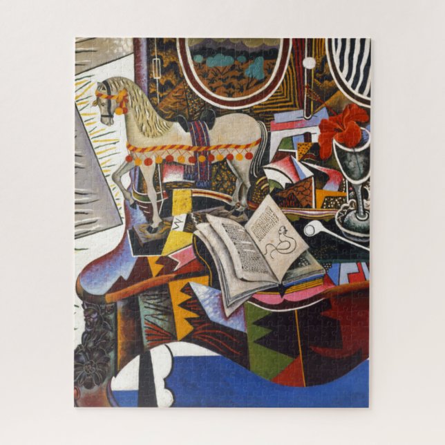 Puzzle Cheval Pipe Fleur rouge par Joan Miro (Vertical)