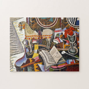 Puzzle Cheval Pipe Fleur rouge par Joan Miro Peinture Art