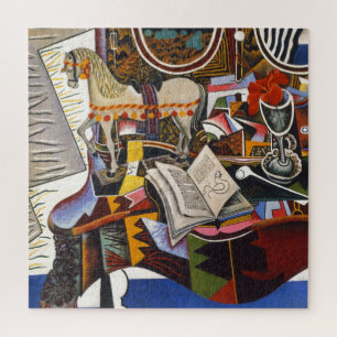 Puzzle Cheval Pipe Fleur rouge par Joan Miro Peinture Art