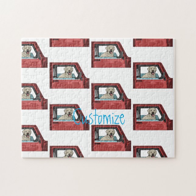 Puzzle Chevalier de chiens de laboratoire à canon de tir  (Horizontal)