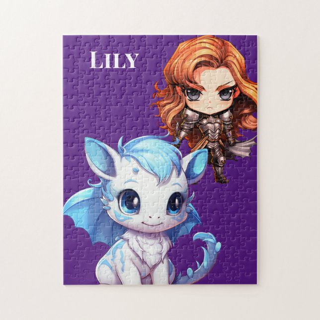 Puzzle Chevalier et fille de dragon (Vertical)