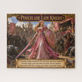 Puzzle Chevalière Féminine en Armure Rose dans l'Ar Fanta