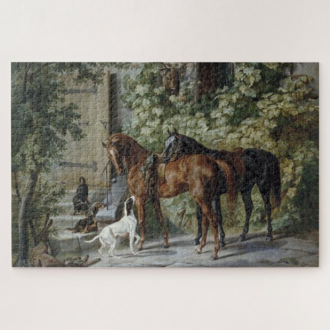 Puzzle Chevaux à la Porche (par Albrecht Adam) (Horizontal)