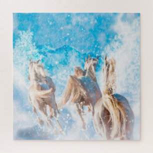 PUZZLE CHEVAUX ARABIENS TAILLES D'HIVER
