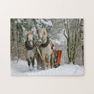 Puzzle chevaux blancs