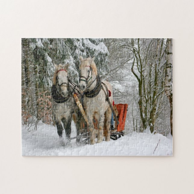 Puzzle chevaux blancs (Horizontal)