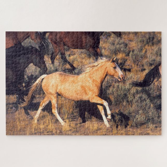 Puzzle Chevaux courir un ranch Ponderosa (Horizontal)