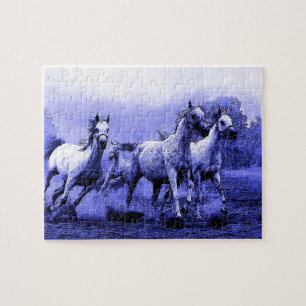 Puzzle Chevaux de course et Lune Bleue