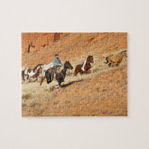 Puzzle Chevaux de cow-boy