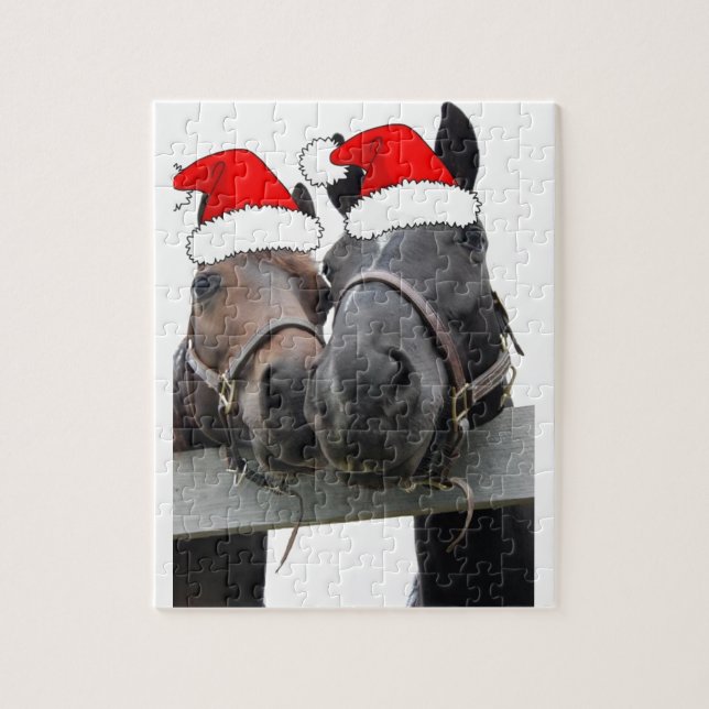 Puzzle Chevaux de Noël (Vertical)