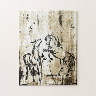 Puzzle Chevaux d'élevage de l'art équin
