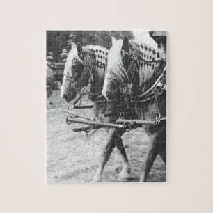 Puzzle Chevaux en noir et blanc