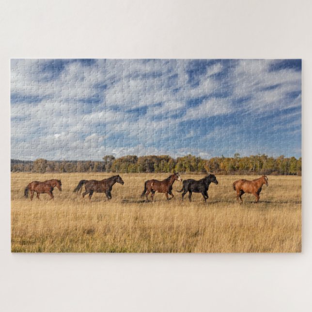 Puzzle Chevaux juste à l'extérieur du parc national de Gr (Horizontal)