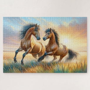 Puzzle Chevaux Sauvages, Chevaux Gallopés, Animaux Majest